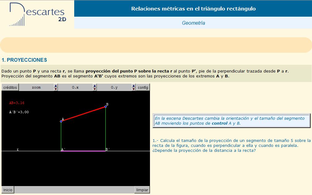 Teorema de la altura y del cateto | Recurso educativo 37424