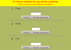 Divide en sílabas las siguientes palabras | Recurso educativo 45836