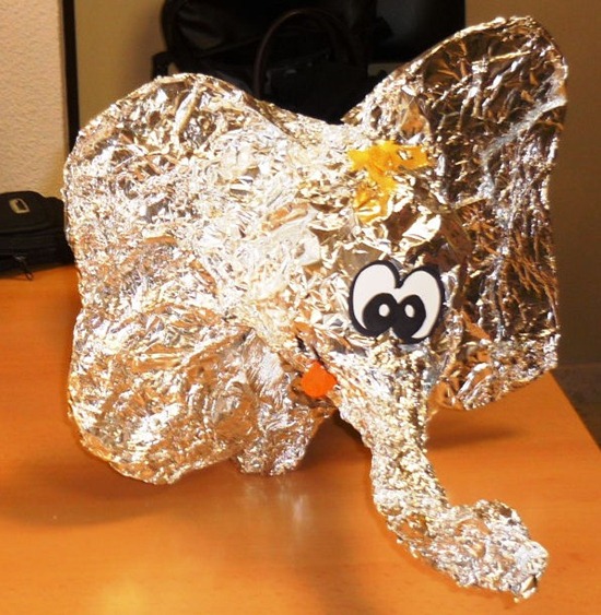 Elefante con Papel de Aluminio | Recurso educativo 91560