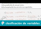 Estadística: clasificación de variables (ejercicio) | Recurso educativo 109510