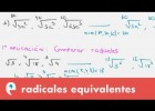 Radicales equivalentes | Recurso educativo 109599