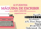 12 FUENTES 100% GRATIS MAQUINA DE ESCRIBIR - Papelisimo | Recurso educativo 759996